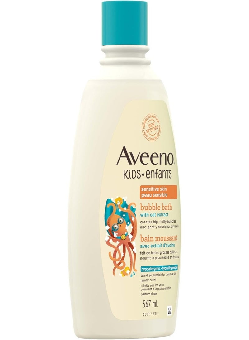 Aveeno Kids Sensitive Skin Bubble Bath 567ml - Image 3